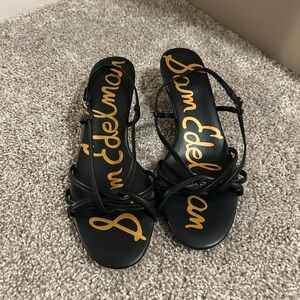 Sam Edelman Black Strappy Sandals